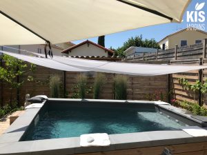 Mini piscine bois 3x2 avec banquette immergée